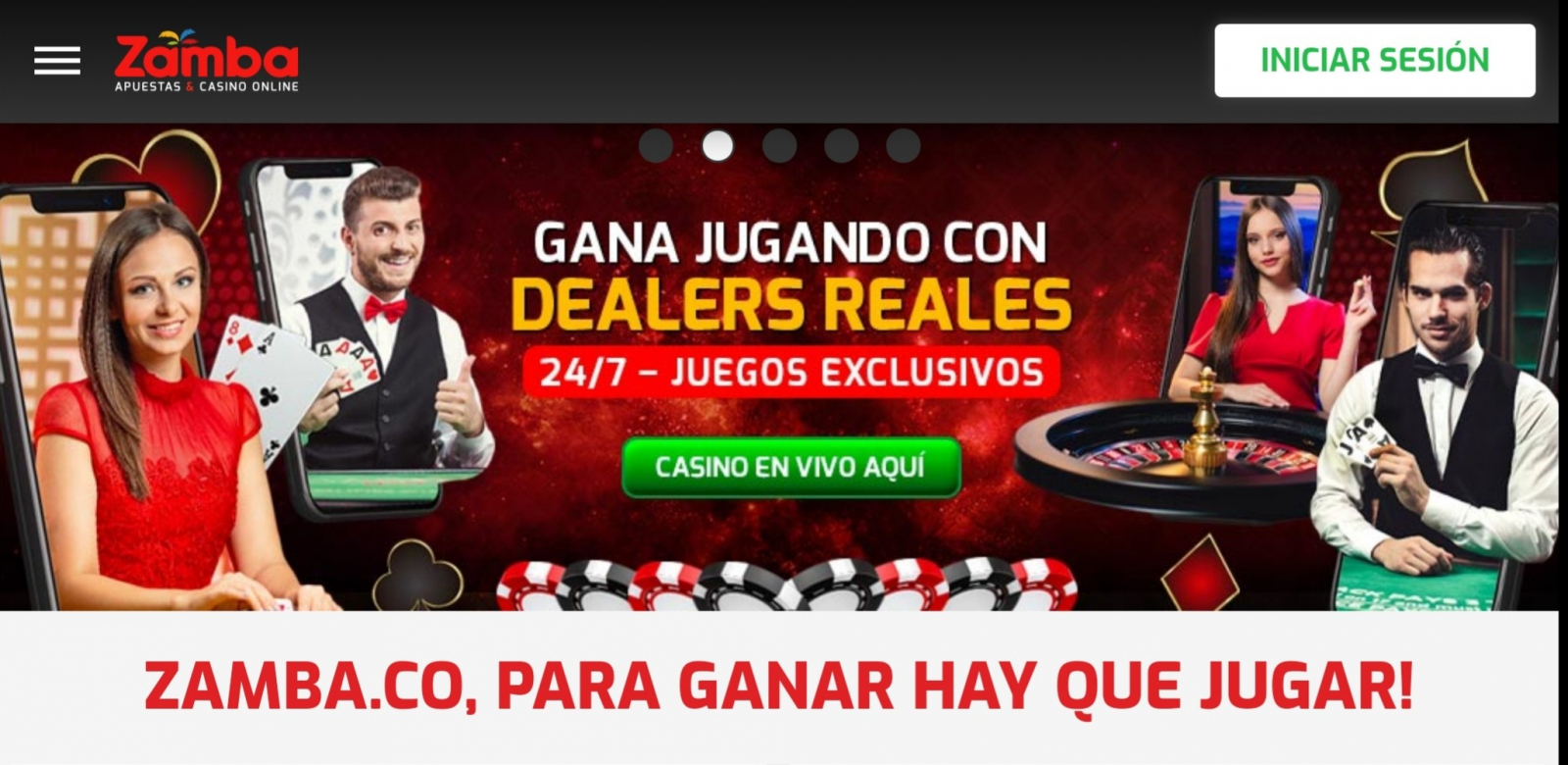 Casino en Vivo - Zamba Casino